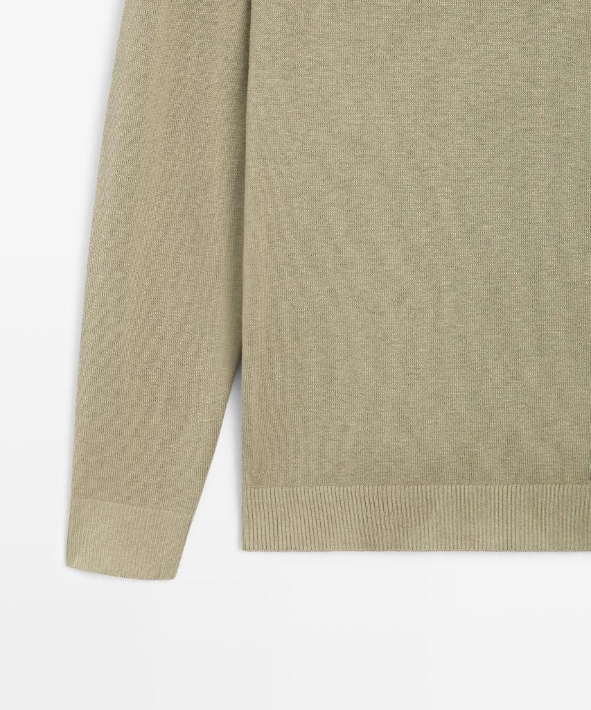 Masimodutti Wool Cotton Round Neck Knit Sweater