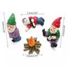 Collectible Garden Gnomes with Accessories - Resin Miniature for Halloween, Home Decoration, Fairy Garden Ornament