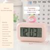 Alarm Clock with Backlight Power Saving Timing Function One Click Snooze Pink Strawberry Design Desktop Electric Digital Clock for Learning