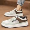 2025Men's Vulcanized Shoes with Breathable Mesh, Flat Heels, Low Top and Round Toe, New Color-blocked Fashionable Sneakers shoes