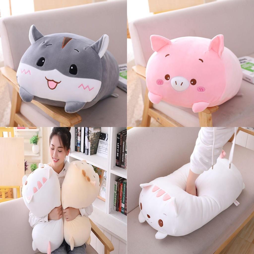 Adorable Cartoon Cat Dinosaur Bear Deer Plush Toy Doll For Cozy Sleeping Cuddles