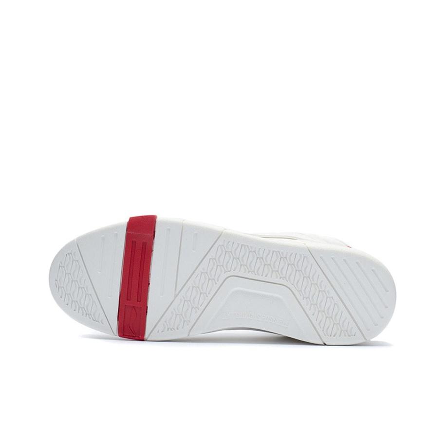 Li Ning Superwave Mid Fleece Durable Breathable High-Top Sneakers Men Sneakers White Red AGCR233-6