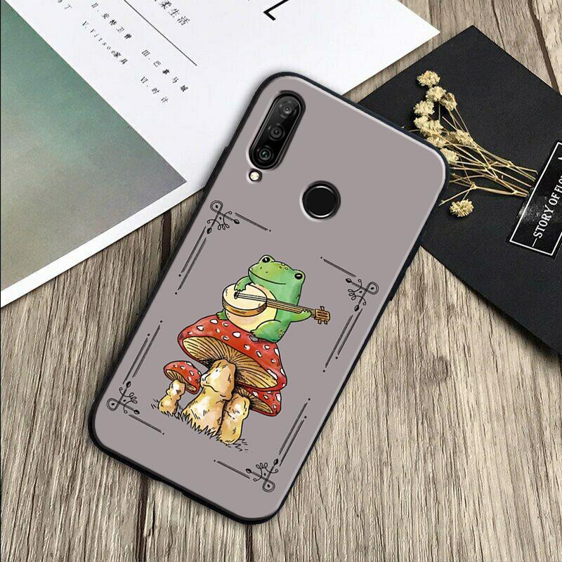 Cottagecore Frog Mushroom For Huawei Nova 11 12i 8i 7i 3i 9 10 SE Y60 Y61 Y70 Y72 Y73 Y90 Y91 P20 P30 Pro P40 Lite Case