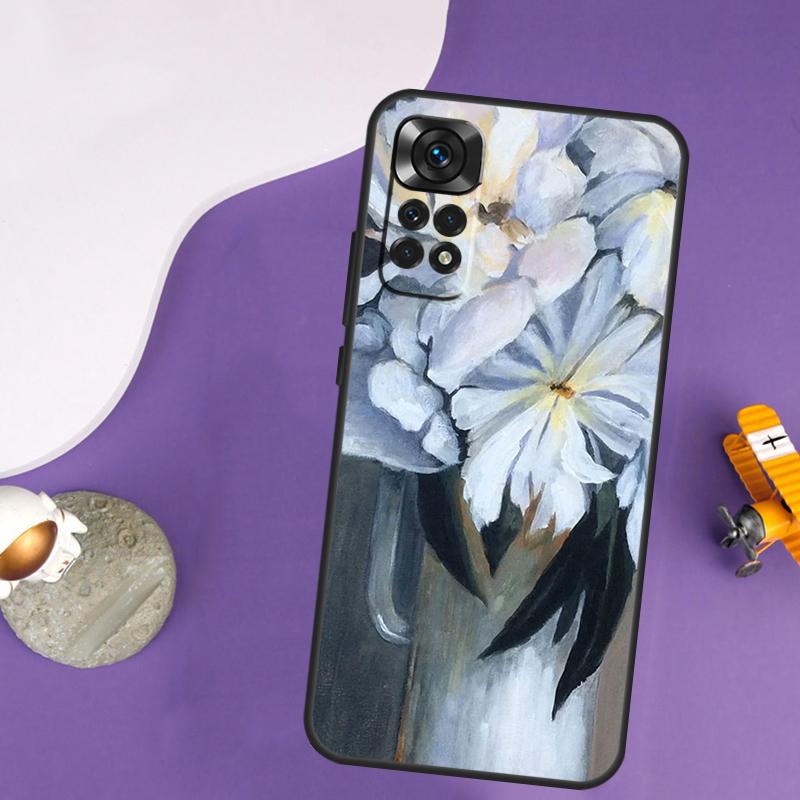 3D Flower Relief Case For Xiaomi Redmi Note 13 Pro 14 12 9 10 11 Pro 10S 11S 12S Redmi 10C 13C 14C 12C Cover