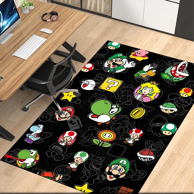 Mario Printed Carpetrugfor Office Chair Living Room Bedroom Kitchen Room Decor Gifts