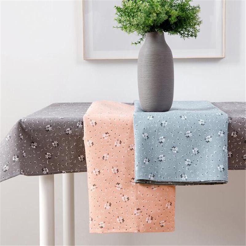 Cotton Linen Tablecloth Literary Dining Table Cloth Decorative Table Cover Decor