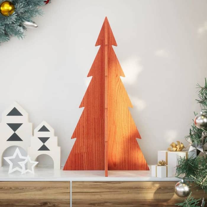 VidaXL Wooden Christmas Tree for Decoration 80 Cm Solid Pine Wood, Wooden Christmas Tree Decoration, Christmas Tree In 858170