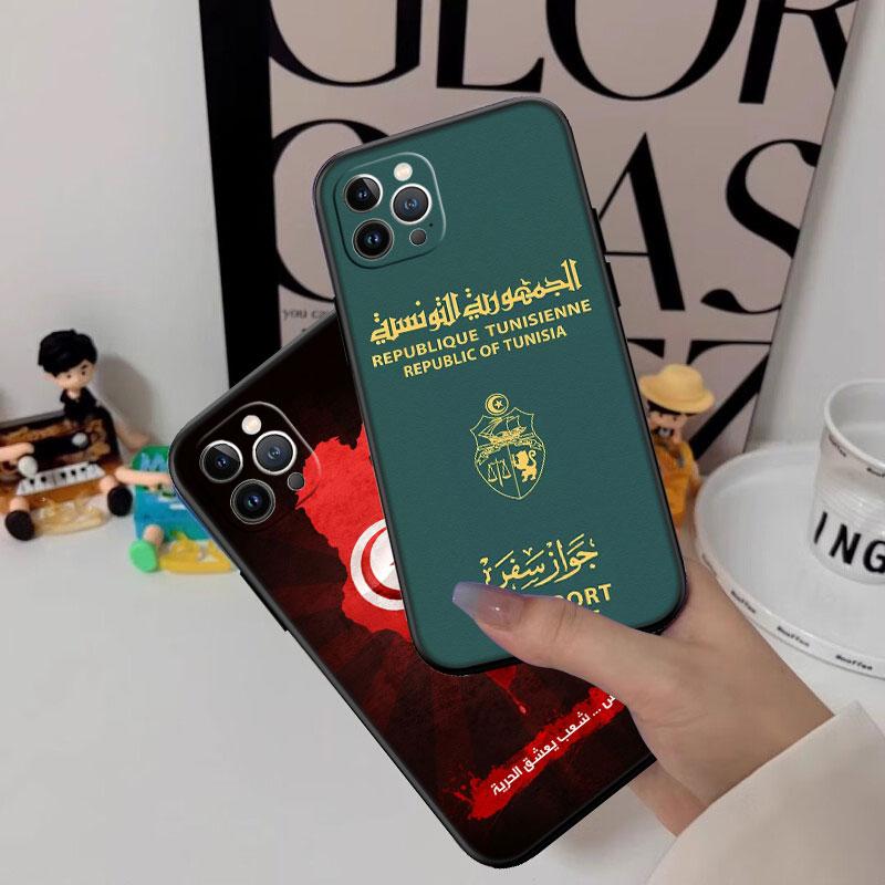 IK72 Tunisian Flag Passport Shell Phone Case for Samsung Galaxy Note 10 20 S23 S24 S25 Ultra FE Plus Edge Lite A02S A35 A07 A17