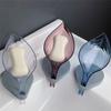 Leaf Shape Soap Box Drain Soap Holder Bathroom Shower Soap Holder Suction Cup Soap Container Plastic Sponge Storage Tray