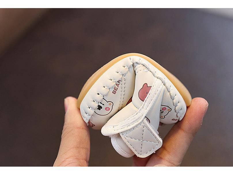 Fleece-Lined Baby Snow Boots with Velcro for 0-1 Year Olds, Unisex, Mid-Calf, Winter Warm