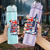 1PC Big Ben United Kingdom Print 750ml Color Plastic Sports Water Bottle Leakproof Flip Straw Lid Suitable for Sports Office Home Use