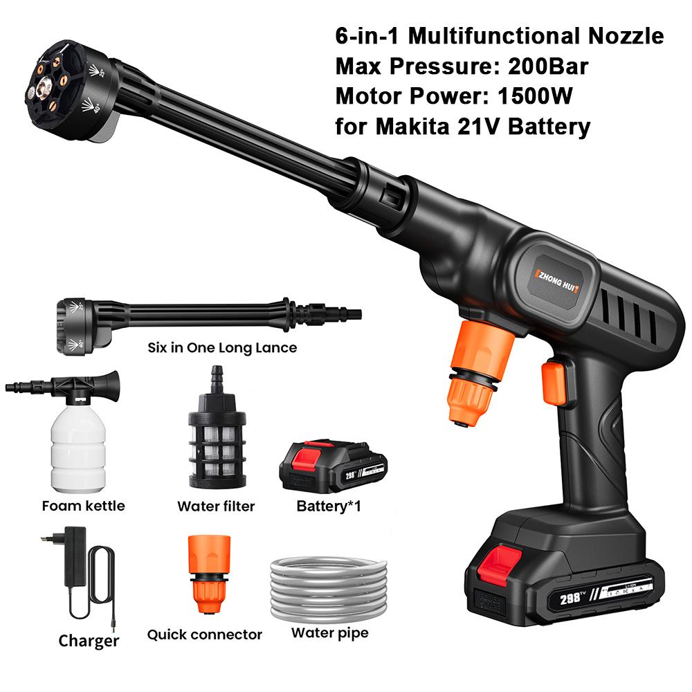 1500W 200Bar Cordless Electric High Pressure