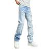 Summer new American retro washed old jeans men's loose straight pants trendy wide-leg pants casual trousers