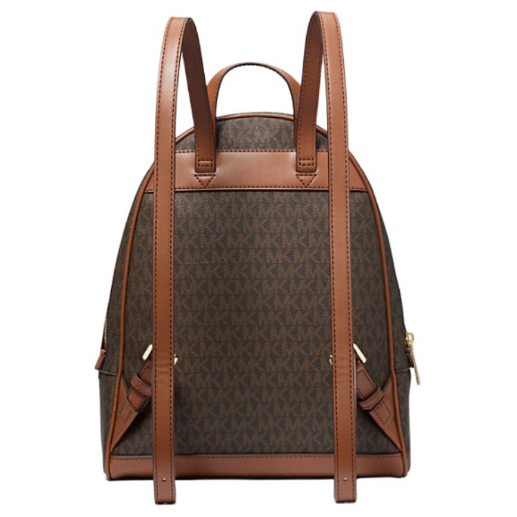 Michael Kors Rhea Zaino Medio in Tela Rivestita con Logo Signature Donna Zaino Marrone 35S5GRAB2B-BROWN