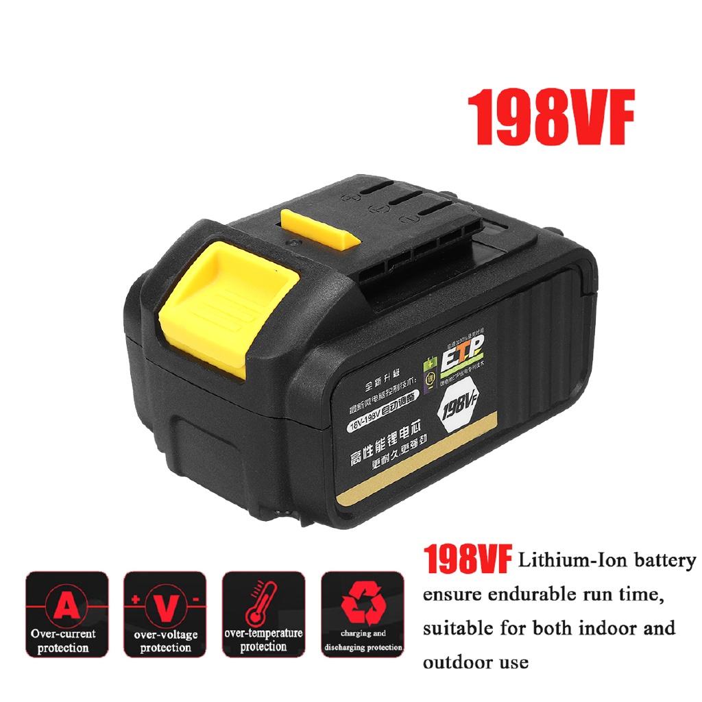 198VF 320NM-520N.M Brushless Motor Rattle Set Li-ion Battery Cordless Electric Impact Wrench 250*110*75mm