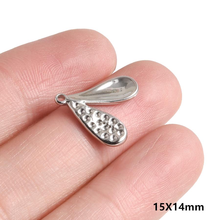 

6pcs Sacred Heart Charm No Tarnish Cross Hearts Stainless Steel Charms For Jewelry Making Supplies Love Pendant Breloque Finding