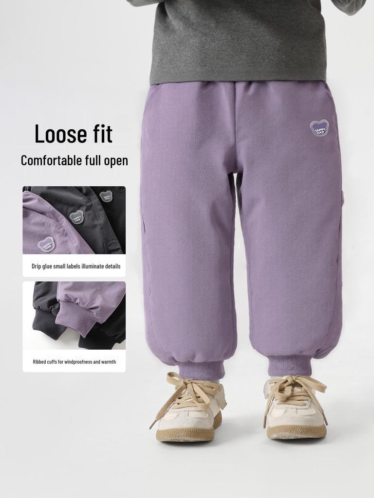 2025 European Boys' Padded Cotton Pants: Warm Woven Trousers for Toddlers & Children - New Autumn/Winter Collection