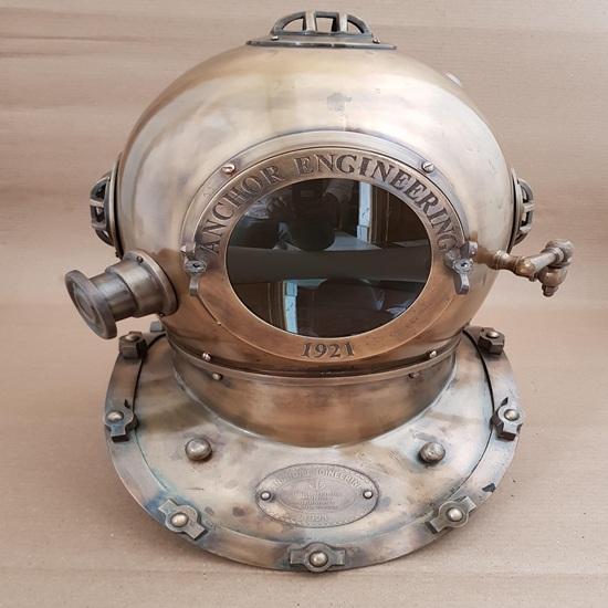 45.72 Cm 1921 Anchor Engineering Diving Helmet US Navy Mark V Deep Sea Copper Brass Scuba Diving Helmet