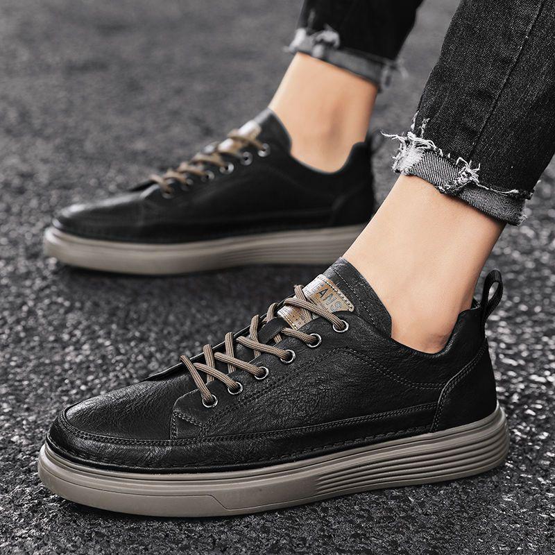 Men's Spring Trendy Canvas Sneakers: Waterproof, Wear-Resistant, Stain-Resistant, Versatile Style.