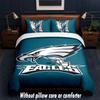 Philadelphia Eagles Design Bett Bettwäsche Set 1 Bettbezug + 2 Kissenbezüge Weich Atmungsaktiv Haushalt Bettwäsche