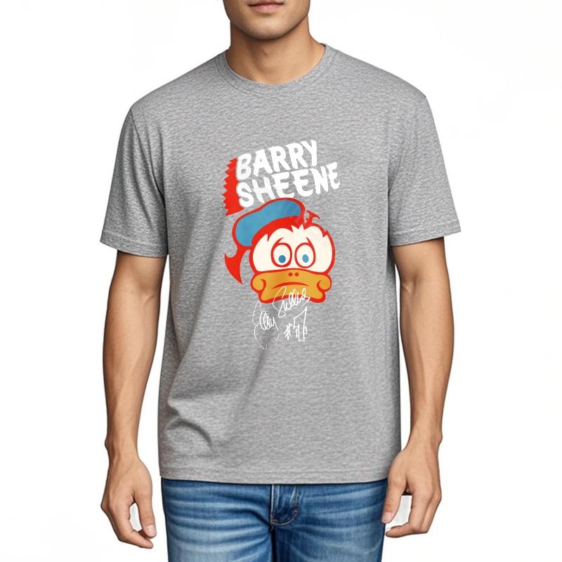 Summer top Graphic Workout Tshirt Barry Sheene Cartoon Face Design Comfortable Classic Tshirt Classic Quick Dry T Shirt Breat