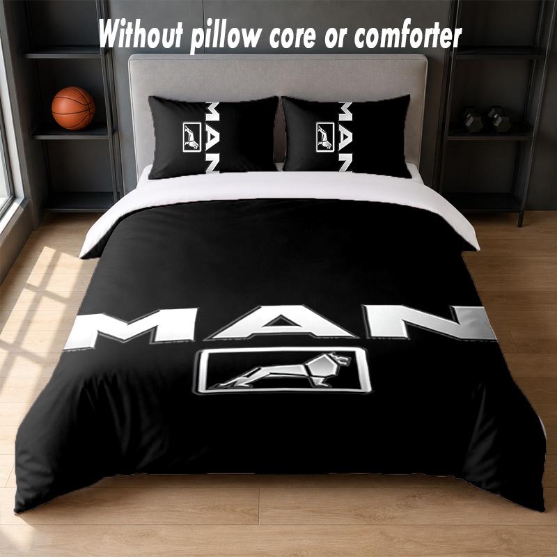 Set Biancheria da Letto MAN Design 1 Copripiumino + 2 Federe Morbido Traspirante Biancheria da Letto per la Casa
