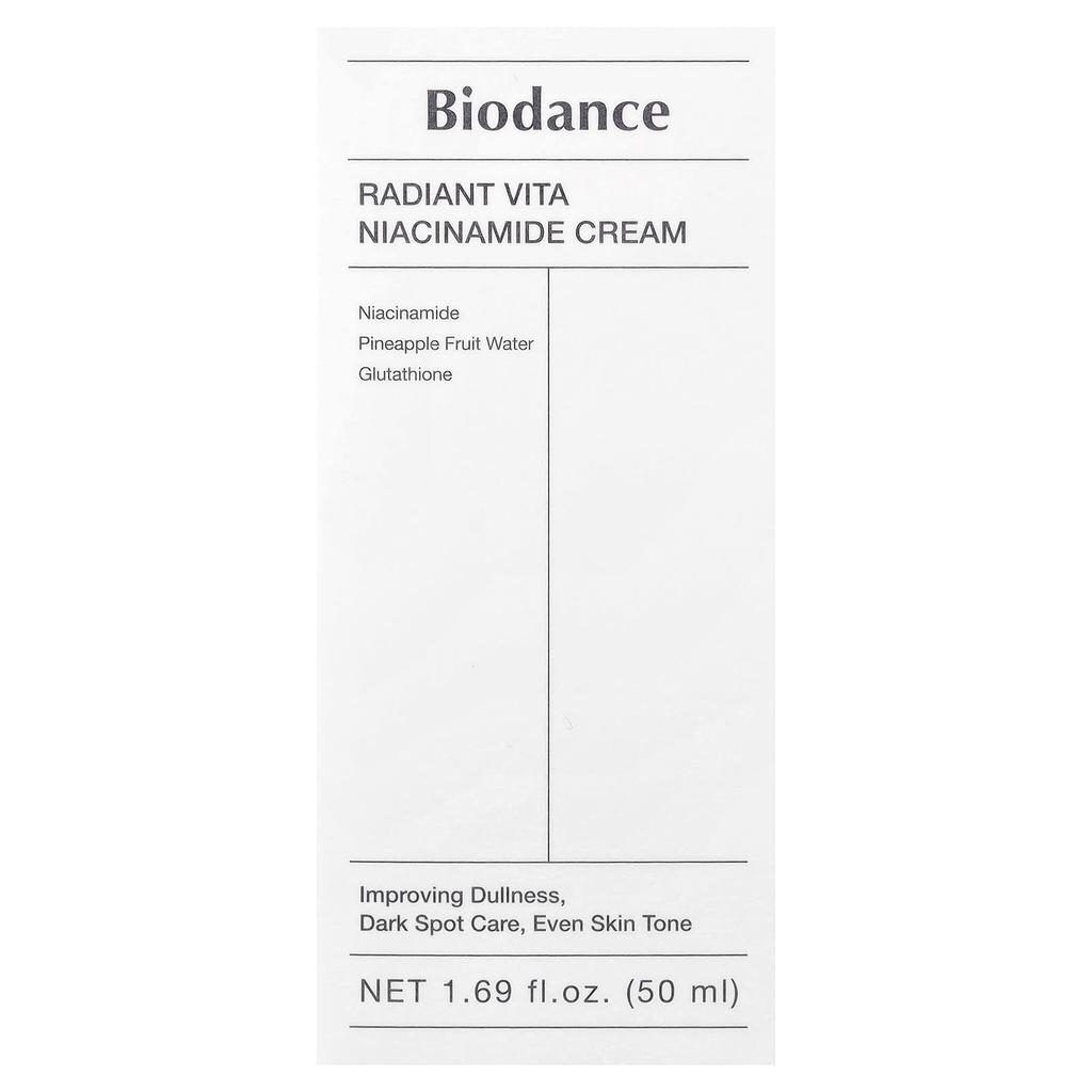 Biodance Radiant Vita Niacinamide Cream, 50ml (1.69 Fl Oz)