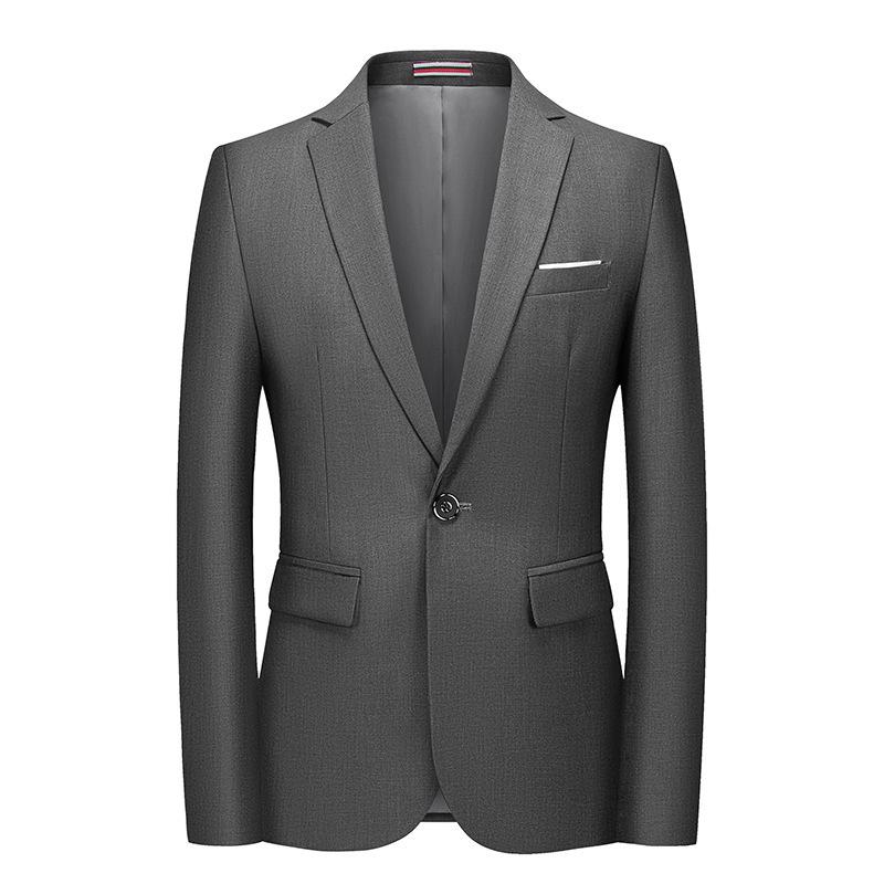 2025 Spring/Autumn Men's Solid Color Single-Button Business Casual Suit Jacket