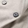 Women Fashion Wool Blend Warm Long Coat Autumn Winter Loose Pocket Double-breasted Jacket Elegant Lapel Overcoat