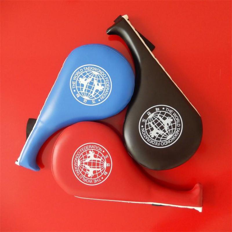 Martial Arts Training Target Pad Taekwondo Kickboxing Sanda Muay Thai Punching Practice PU Hand Shield Double Leaf Design