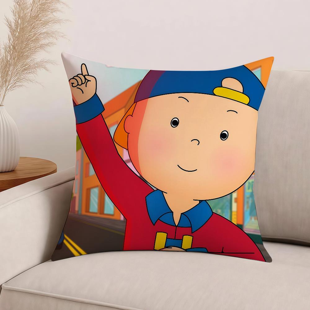 Tecknad Caillou Kuddfodral Kontorskuddar Lämpliga för Soffa Bil Sovrum Dekorativt Kuddfodral