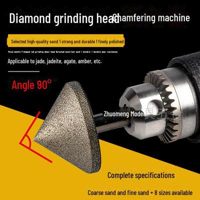 90° Diamond Grinding Head: Stainless Steel Conical Reaming and Chamfering Tool for Tile Inner Hole