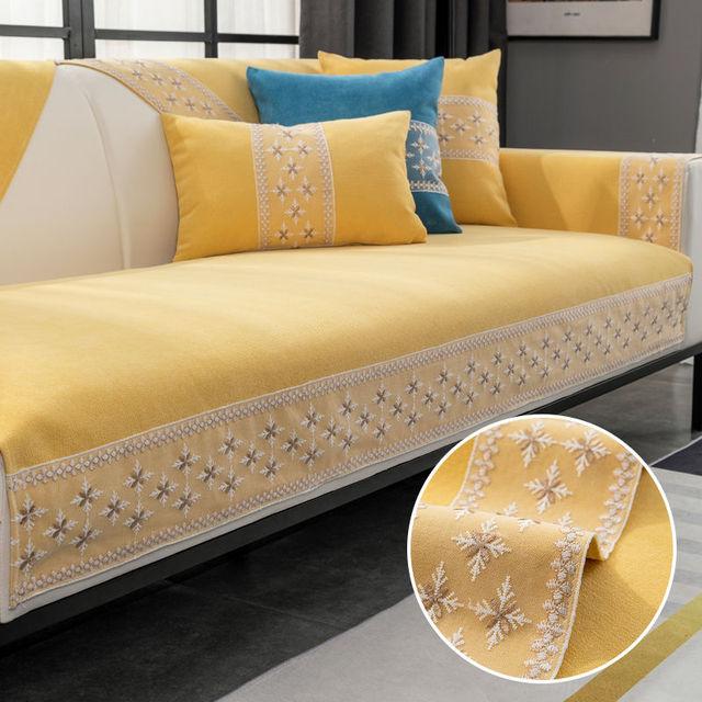 Cotton Linen Sofa Cover High High-grade Anti -Slip Sofa Cushion Sofa Towel Home Use Living Room Sofa Full Cover Four Seasons Available