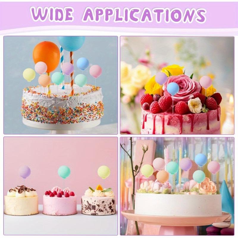Schaumstoffballförmige Cupcake-Topper und Spieße für Geburtstag, Hochzeit, Jahrestag, Weihnachten, Valentinstag Party-Dekorationszubehör