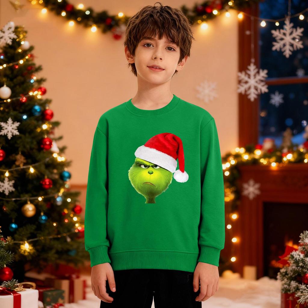 Vánoční mikina Chlapci Dívky Ošklivá Vánoční košile Crewneck Batole Dlouhý rukáv Pulovr Outfit Topy