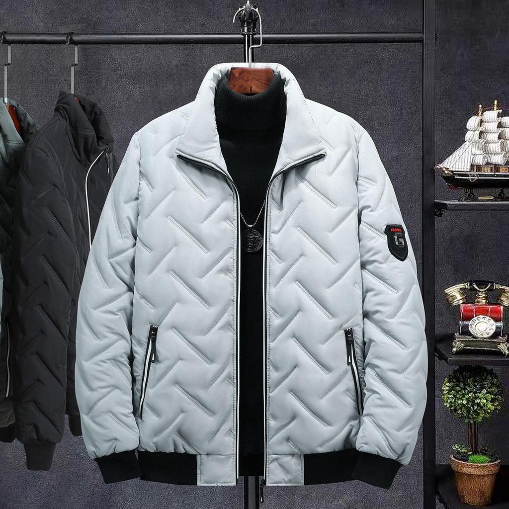 Pressed Cotton Stand Collar Men's Cotton Coats Winter Coats Short Clothes Korean Style Trendy Cotton Clothes Work Clothes Winter Clothes Cotton