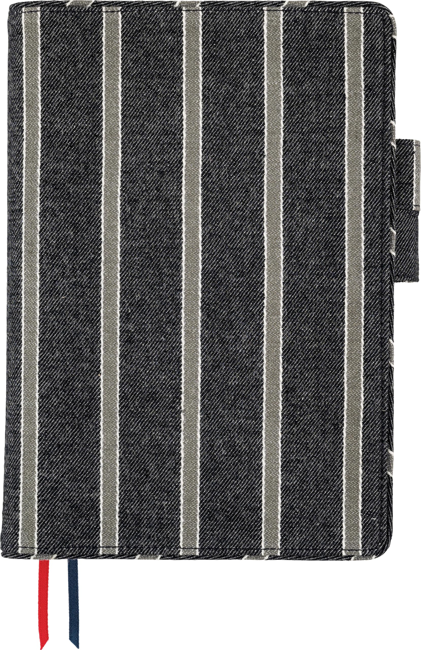 

Блокнот Hobonichi Techo Cousin в линейку x (A5) Чехол, Ткань/Твил (Темно-серый) синий