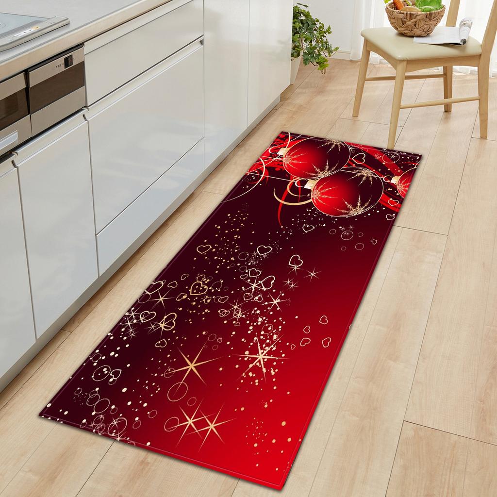 Christmas Kitchen Sand Carpet Doormat Long Floor Mat