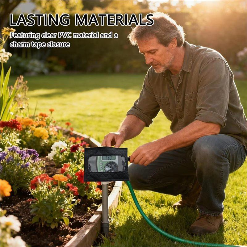 A96I-Sprinkler Timer Cover Anti Freeze Visible Protector Adjustable Hose Cover Winter Outdoor Pipe Freeze Cable Outside Sprinkle