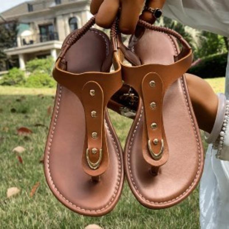 

Новая женская обувь большого размера, сандалии на плоской подошве 41 темно-коричневого