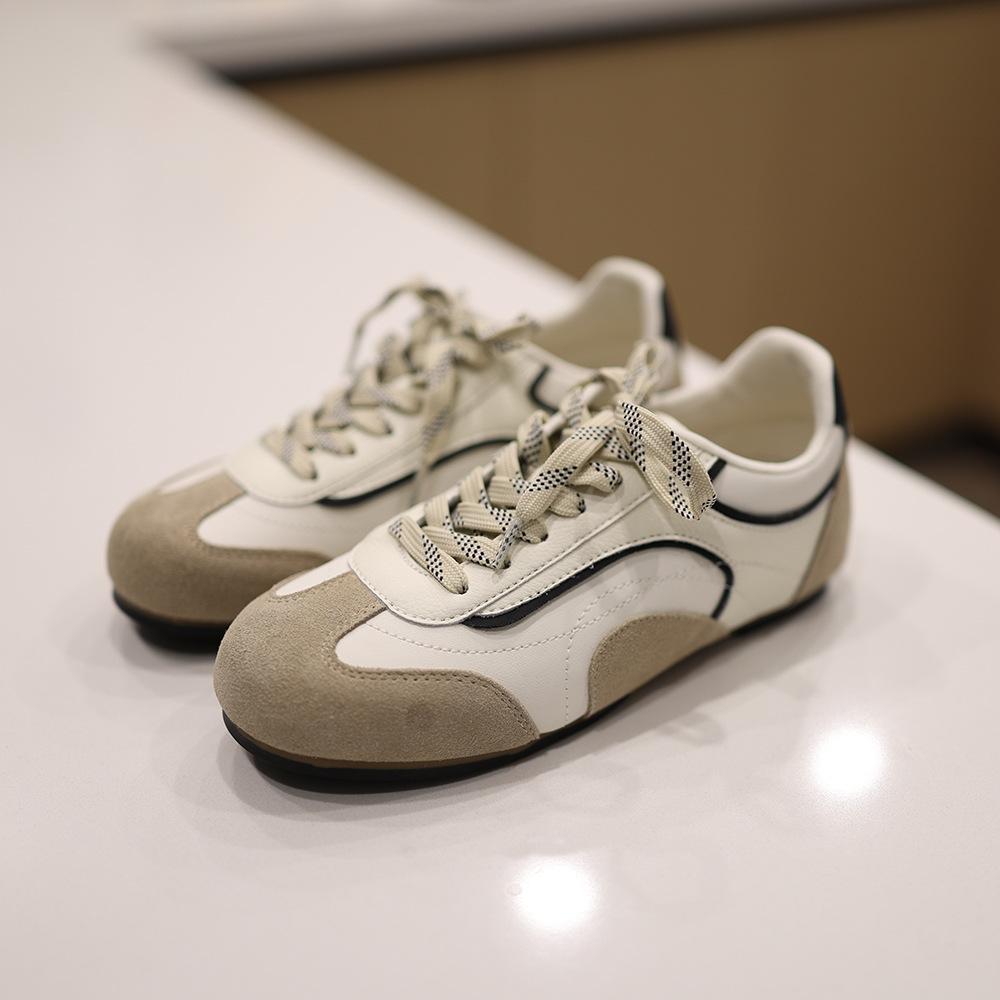 

Gu Yun ретро-цвета, кожаные балетки в стиле моральной подготовки, женская обувь 2025 года, спортивная обувь с мягкой подошвой, легкая повседневная обувь для серфинга 35