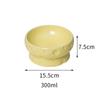 Ceramics Cat Bowl With Cheese Design Cat Food Bowl Water Plate Snack Dish Large Caliber Anti-Tip With Stand For Neck Protection