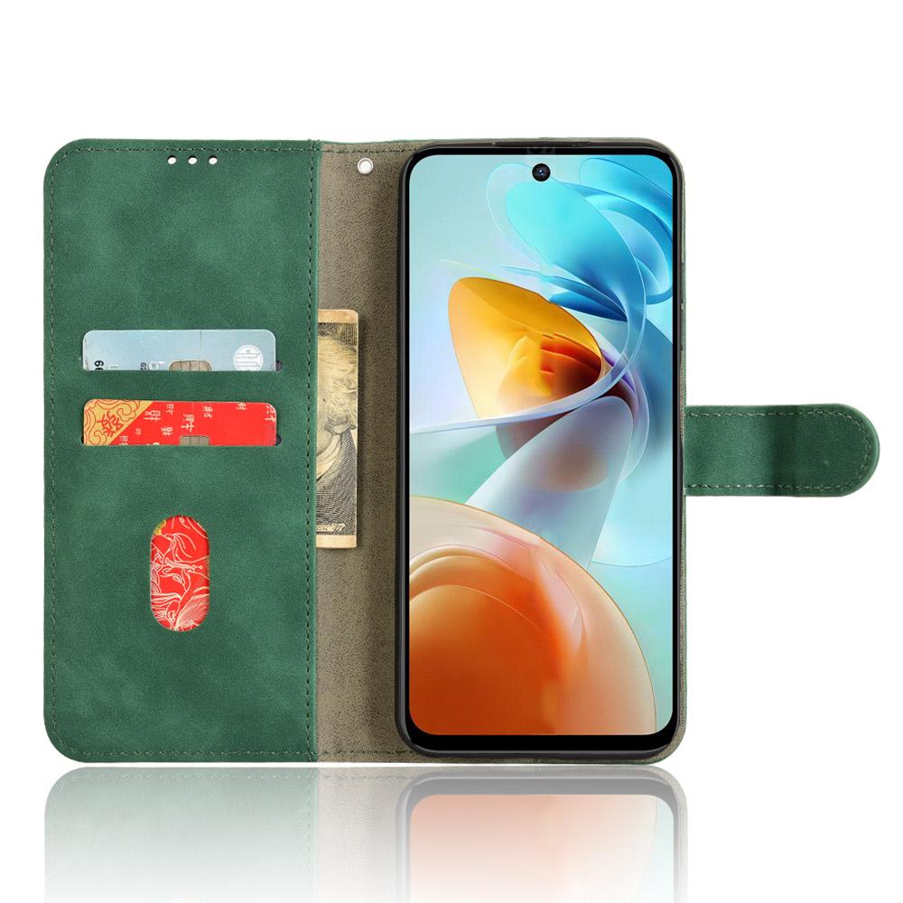 

For ZTE nubia Music 2 Leather Case Skin Feel Anti Drop Wallet Flip Phone Cover Green