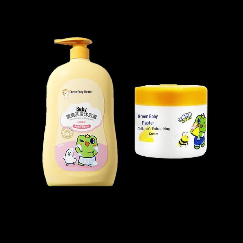 Frog Prince Baby Fruit Shampoo & Body Wash with Honey Moisturizer Set