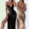 2026 Summer Elegant Backless V-neck Slit Dress for Women