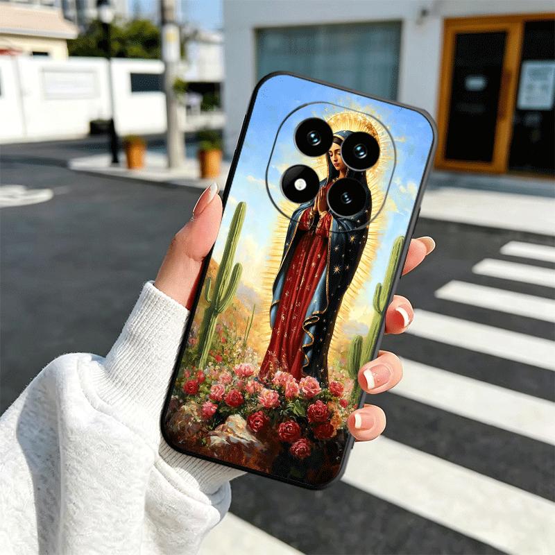 Virgen Mary Virgin De Guadalupe Soft Phone Case for Xiaomi Redmi Note 12 13 14 15 Pro Plus 11 12S 11S 11T 10 4G Black Cover Back