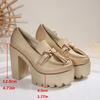 Fashion Fashion Tassel Metal Decor Super High Heels Shoes for Women 2025 New Slip On Chunky Platform Pumps Woman Gold Silver Party Shoes