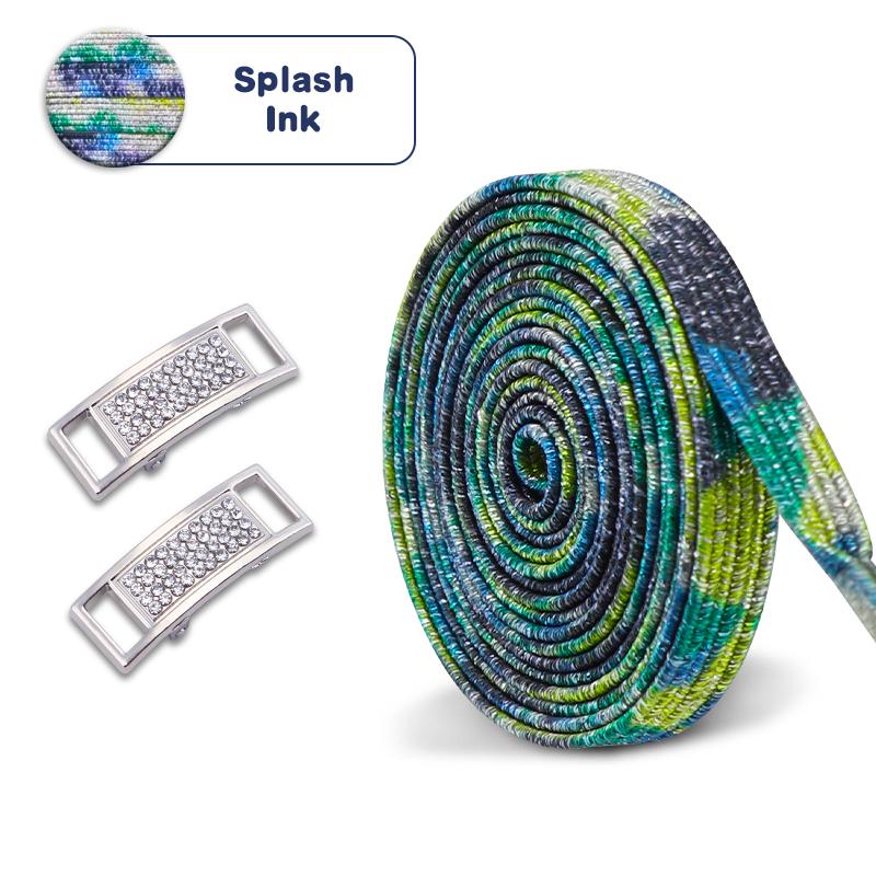 No Tie Shoe Laces Diamond Lock Shoelaces Without Ties Glitter Elastic Laces Sneakers Tennis Flat Shoelace Shoes Accessories