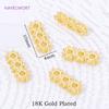 18K Gold Plated Brass 2/3 Holes Beads Separator For Necklace Making Accessories,Spacer Bar,DIY Jewelry Making Supplies