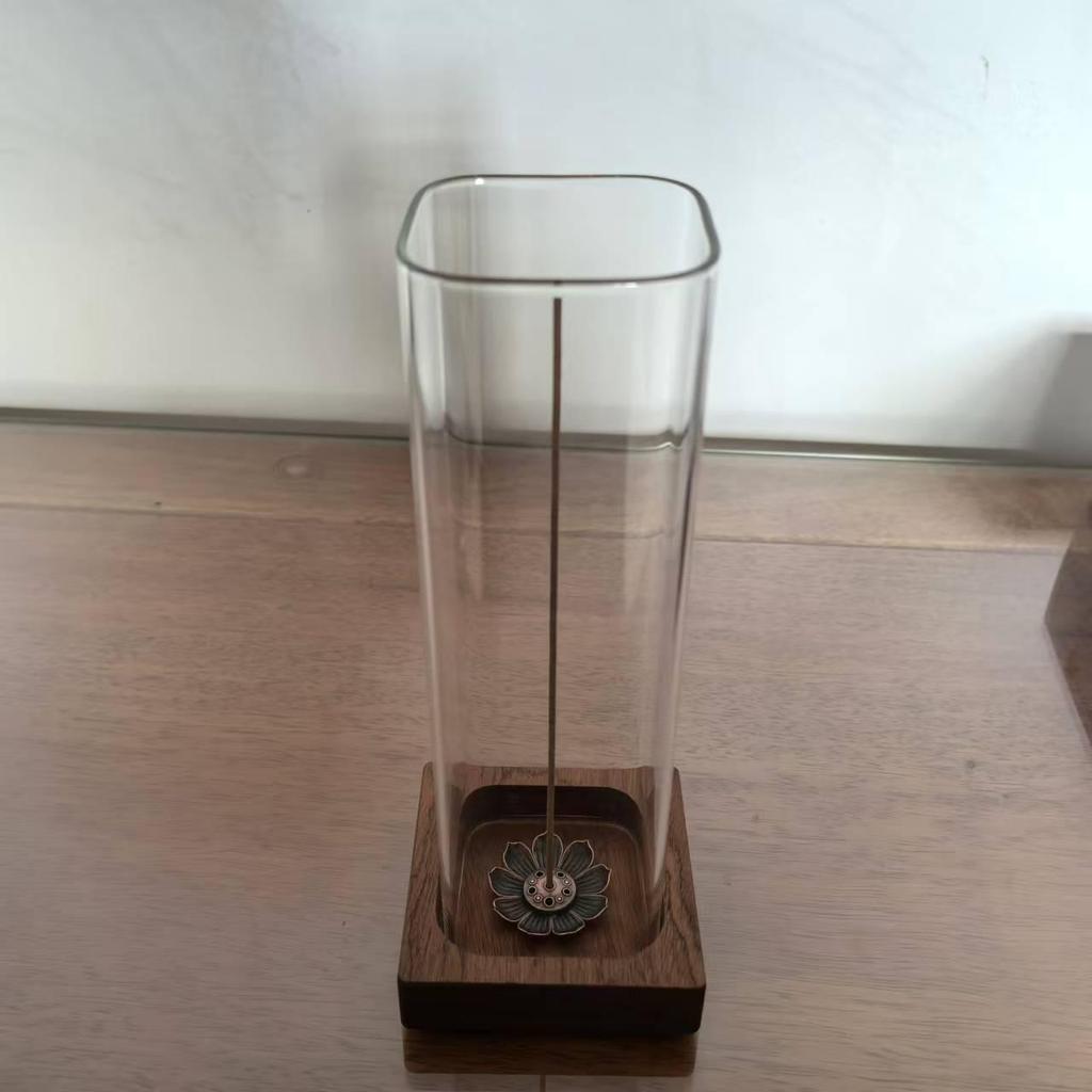 Zen Solid Wood Incense Holder - Versatile Inverted Incense Burner and Mosquito Coil Holder in Ancient Style for Home Use.
